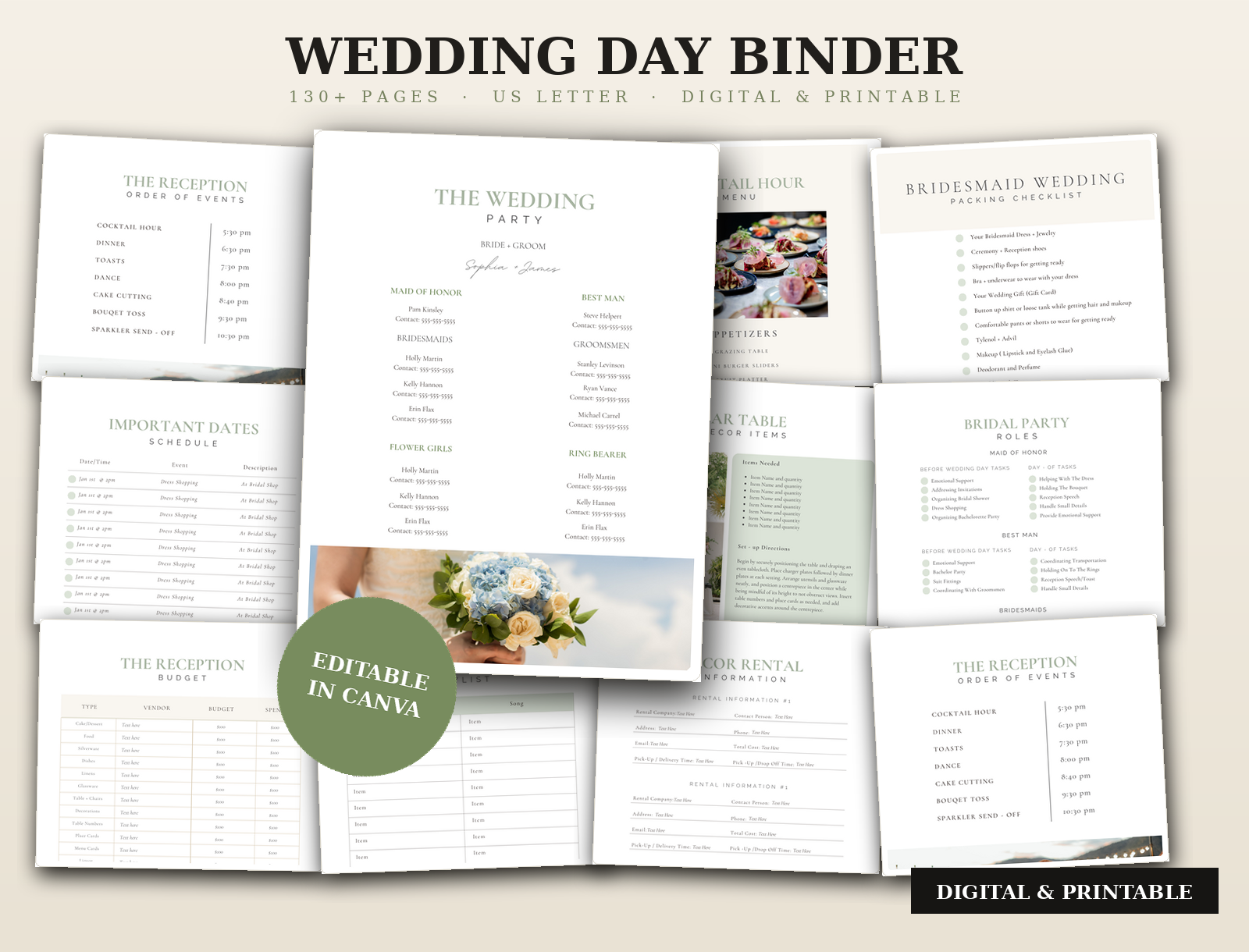 Wedding Day Binder